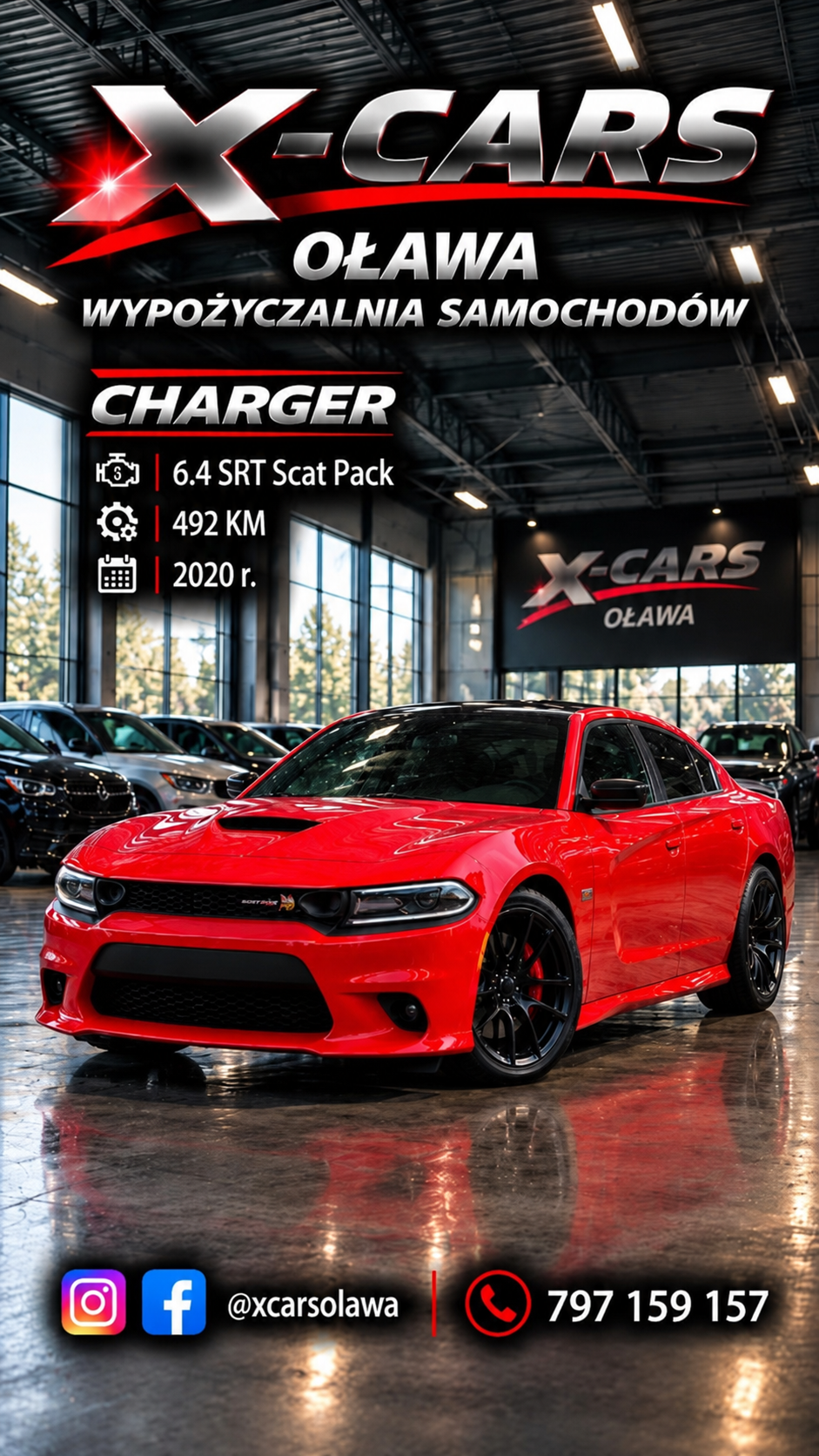 Plakat samochodu: Dodge Charger SRT Scat Pack